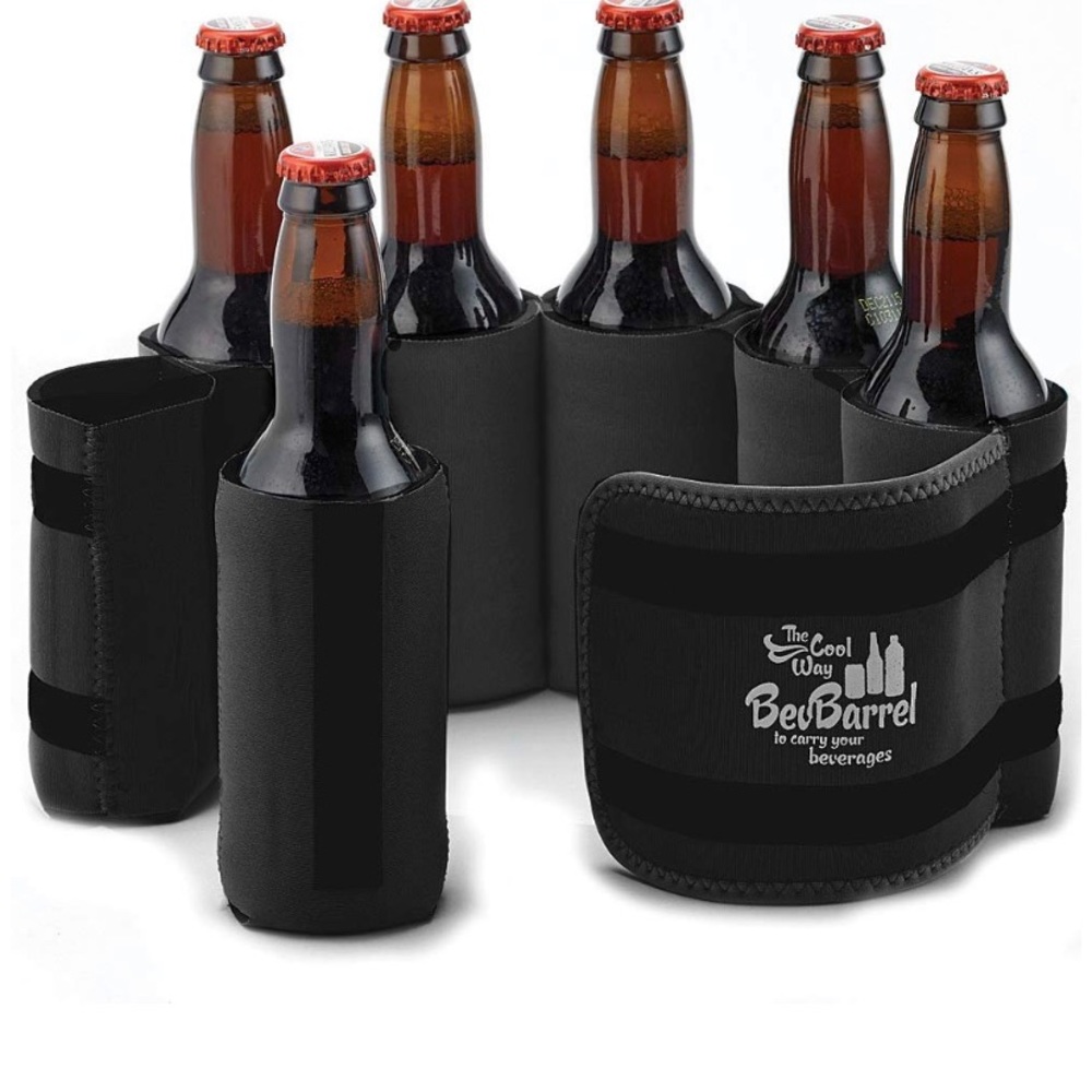 Holiday Bevbarrel Beer Coozie & holder Beverage container Compact heavy duty NEW